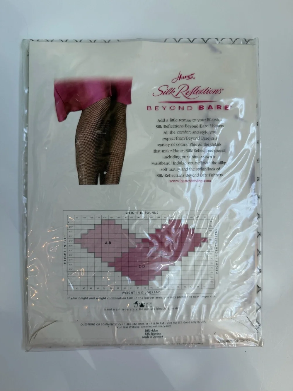 Hanes Silk Reflections Beyond Bare Fishnet Stockings - Nude